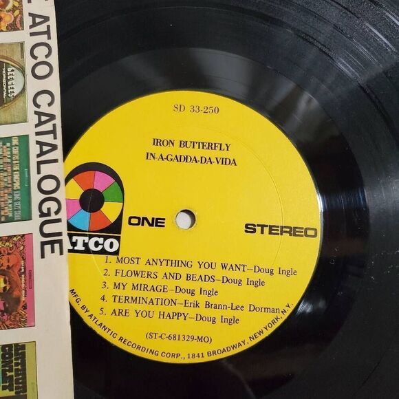 Iron Butterfly - In-A-Gadda-Da-Vida Vintage Vinyl Record - Picture 3 of 6
